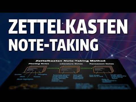Zettelkasten Note-Taking: What I wish I knew about Smart Notes thumbnail
