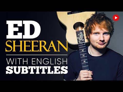 ENGLISH SPEECH | ED SHEERAN: Embrace Your Weirdness (English Subtitles) thumbnail