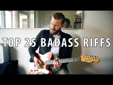 Top 25 BADASS Guitar Riffs | Through The Years thumbnail