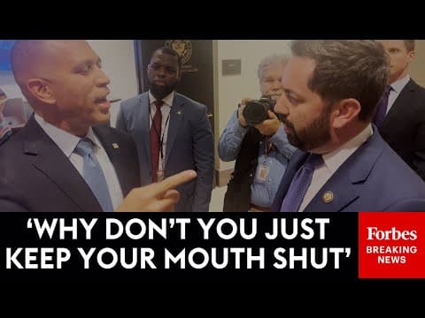 SHOCKING PUBLIC CONFRONTATION: Hakeem Jeffries & Mike Lawler Have Brutal Excange In Front Of Cameras thumbnail