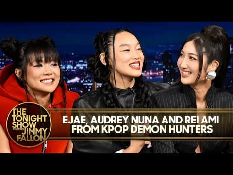 EJAE, Audrey Nuna & Rei Ami from KPop Demon Hunters Get Surprised with Platinum Record for "Golden" thumbnail