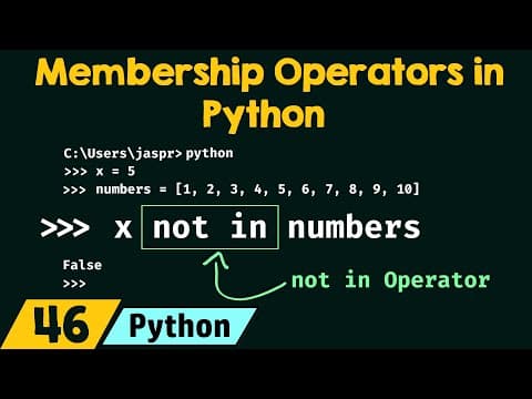 Membership Operators in Python thumbnail