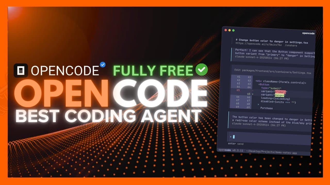 OpenCode: The BEST AI Coding Agent Ever! BYE Gemini CLI & ClaudeCode ...
