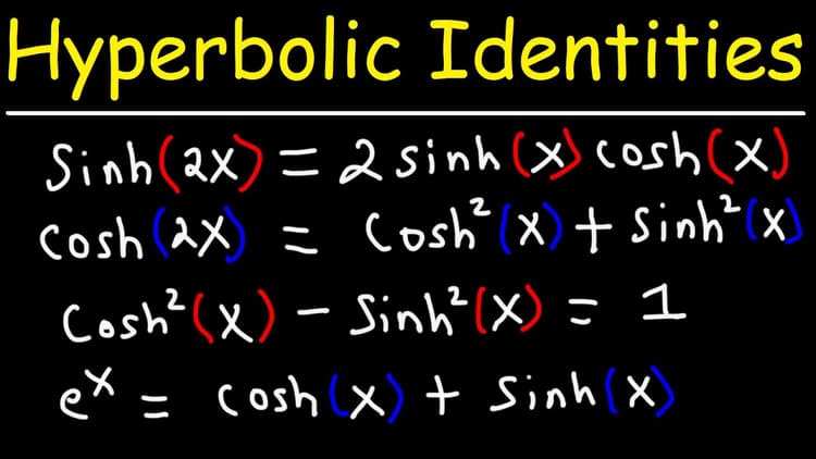 Exponentail Function Diffrence What Are Common Hyperbolic Trig Identities? | Glasp
