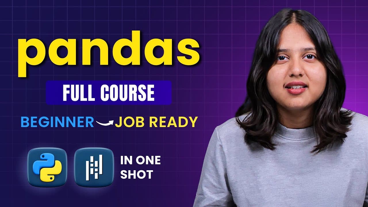 Pandas Full Course (2025) | Python Pandas Tutorial For Beginners ...