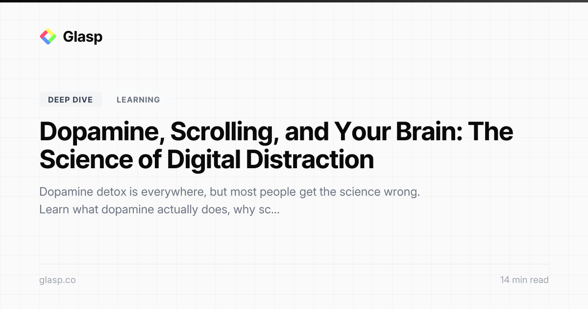 Dopamine, Scrolling, and Your Brain: The Science of Digital Distraction ...