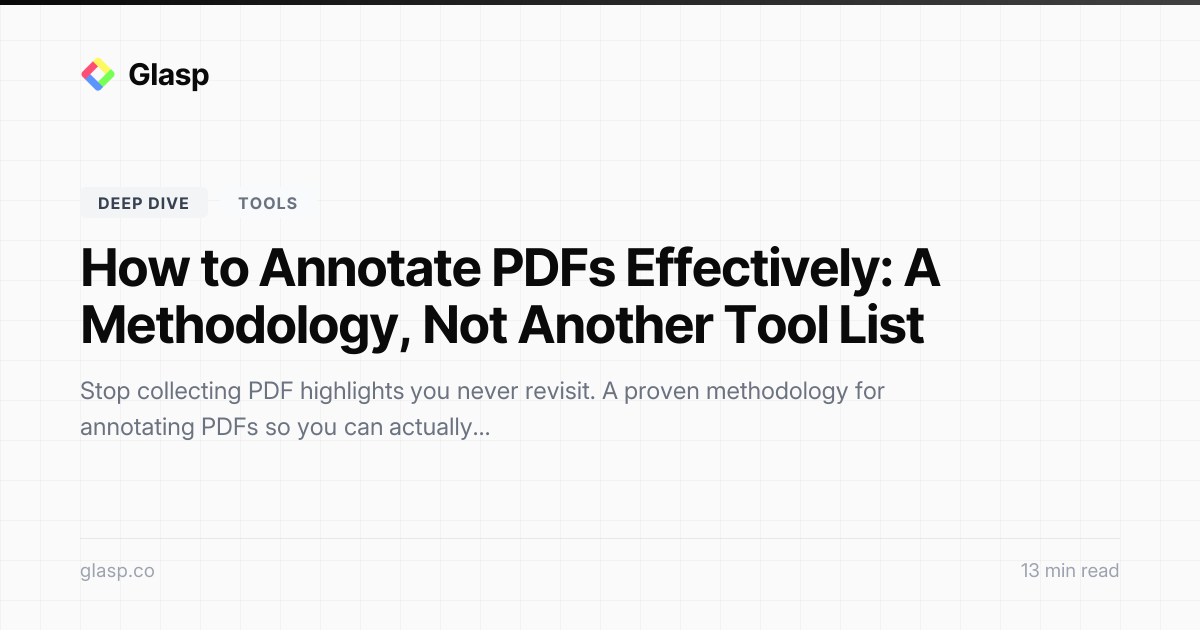 How to Annotate PDFs Effectively: A Methodology, Not Another Tool List ...