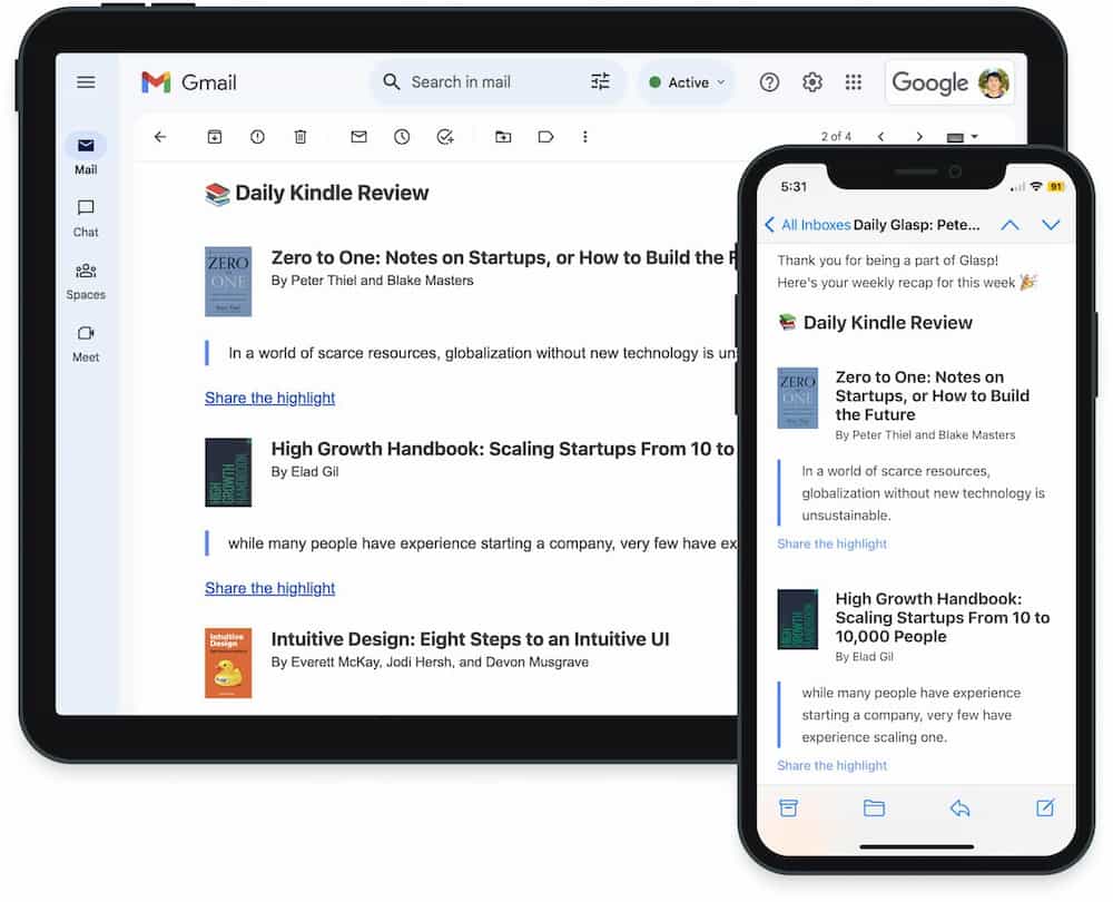 Review Kindle Highlights Every Day Glasp